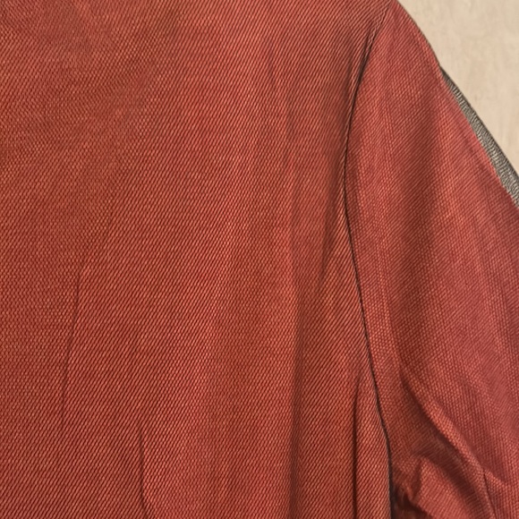 Coldwater Creek black/rust mesh/metallic sequin top size medium boho look - Picture 7 of 7